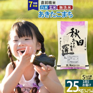 【ふるさと納税】【白米/玄米/無洗米】※R7※秋田県産 あきたこまち 25kg (5kg×5袋) 令和7年産 25キロ お米 匠
