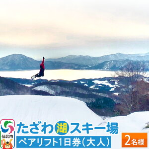 【ふるさと納税】たざわ湖スキー場 ペアリフト1日券(大人)チケット ゆうパケット配送