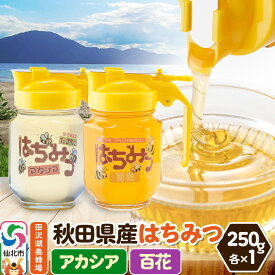 【ふるさと納税】秋田県産はちみつ（アカシア・百花）250g×各1本 化粧箱入り 詰め合わせセット 田沢湖養蜂場