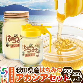 【ふるさと納税】秋田県産はちみつ アカシアセット 500g×1本・250g×1本 田沢湖養蜂場
