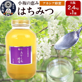 【ふるさと納税】小坂の恵み はちみつ 2.4kg×1個【アカシア蜂蜜】秋田県 小坂町
