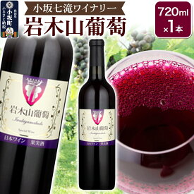 【ふるさと納税】小坂七滝ワイナリー 岩木山葡萄 720ml×1本