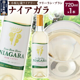 【ふるさと納税】小坂七滝ワイナリー フリーラン・ブラン・ナイアガラ 720ml×1本