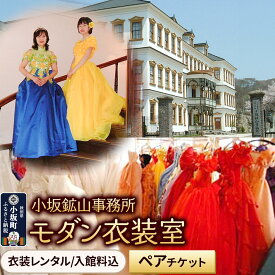 【ふるさと納税】小坂鉱山事務所・モダン衣装室（衣装レンタル／入館料込）ペアチケット 【レターパックプラス】