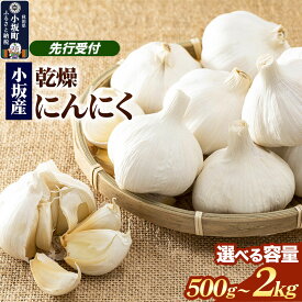 【ふるさと納税】《先行受付》小坂産 乾燥にんにく【選べる容量：500g／1kg／1.5g／2kg】 [ニンニク にんにく 乾燥にんにく 野菜 根菜 国産 小坂産 秋田 中村農園]