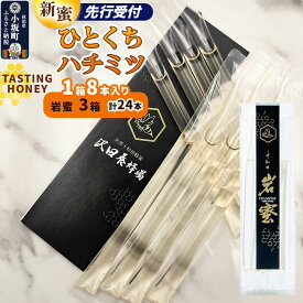 【ふるさと納税】《先行受付》【新蜜】TASTING HONEY ひとくちはちみつ 岩蜜（2.5g×8本）×3箱入 計24本 クロネコゆうパケット [新蜜 国産 蜂蜜 はちみつ ハチミツ 岩蜜 朝食 沢田養蜂場]
