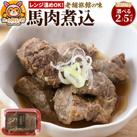 【ふるさと納税】レンジ温めOK！高橋旅館 馬肉煮込 (250g小分け)【選べる容量】