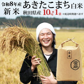 【ふるさと納税】《令和8年産 新米先行受付》秋田県産 あきたこまち 10kg(10kg×1袋) 【白米】【選べる配送時期】 [新米 あきたこまち 10kg 秋田県産 米 秋田県産 国産]