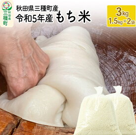 【ふるさと納税】もち米3kg（1.5kg×2袋） 令和5年産