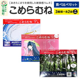 【ふるさと納税】こめらむね 食べ比べ【通常・秋田杉の味・いちご味】各24粒入（12粒×2袋）×1セット 計3セット ラムネ菓子 ＜ゆうパケット＞