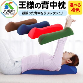 【ふるさと納税】王様の背中枕【選べるカラー】 [背中枕 背中用 クッション お昼寝 足枕 ストレッチ枕 まくら 超極小ビーズ わた 日本製]