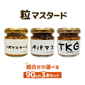 【ふるさと納税】つぶマスタード 組合せが選べる 90g×3本セット 調味料 ジャム工房仕込み