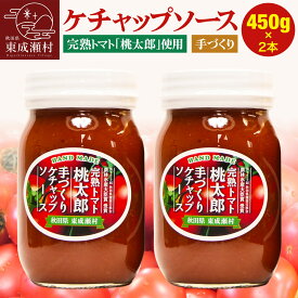 【ふるさと納税】＜父の日 ギフト＞完熟トマト桃太郎 手作りケチャップソース（大）2本セット