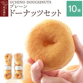 【ふるさと納税】プレーン ドーナッツ 10個セット 冷凍 UCHINO DOUGHNUTS ドーナツ 国産小麦 秋田県 東成瀬村 [スイーツ お菓子 セット おやつ 冷凍 洋菓子 ギフト プレゼント 贈り物 プレーン 朝食 国産小麦 きび砂糖]