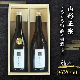 【ふるさと納税】 山形正宗 とろとろ梅酒と梅酒セット 各720ml 2本セット F2Y-3576