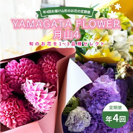 【ふるさと納税】 年4回お届け山形のお花の定期便 YAMAGATA FLOWER 月山4 F2Y-3725