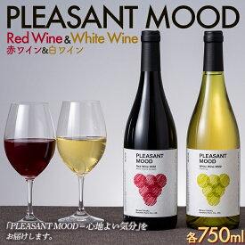 【ふるさと納税】 【南東北サンシャインファーム】PLEASANT MOOD Red Wine ＆ White Wine 赤白ワインセット 各750ml F2Y-5581