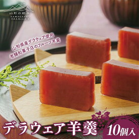 【ふるさと納税】 【山形の極み】銘菓の『錦屋』 和菓子 デラウェア 羊羹 10個入り 山形県置賜産デラウェア使用！ 個包装 F2Y-6261