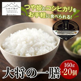 【ふるさと納税】 【訳あり】《厳選》山形県産パックごはん 大将の一膳 （つや姫 コシヒカリ使用） 20個 F2Y-6346