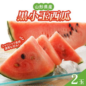 【ふるさと納税】 山形県産 黒小玉西瓜(ひとりじめBonBon) 秀品 (2玉入) 約3kg以上 【先行受付2026年7月発送】 FSY-2609