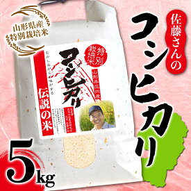 【ふるさと納税】山形県産 佐藤さんのコシヒカリ 特別栽培米 5kg F2Y-5351