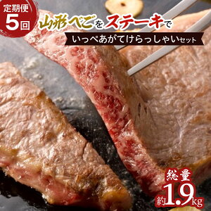 【ふるさと納税】【定期便5回】山形べごを「ステーキ」でいっぺあがてけらっしゃいセット FZ21-540
