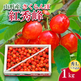 【ふるさと納税】さくらんぼ紅秀峰 L 1kg バラ詰め 【令和9年産先行予約】FS25-534 くだもの 果物 フルーツ 山形 山形県 山形市 お取り寄せ 2027年産