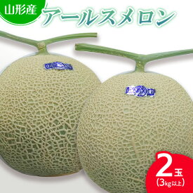 【ふるさと納税】 山形産アールスメロン 2玉 (3kg以上) 【令和6年産先行予約】FU22-784 フルーツ くだもの 果物 お取り寄せ 先行予約