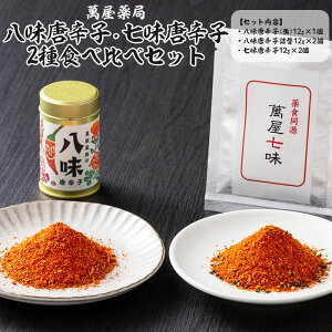 【ふるさと納税】【萬屋薬局】八味唐辛子・七味唐辛子2種食べ比べセット 薬味・辛い・漢方 FZ22-740