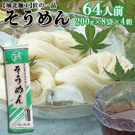 【ふるさと納税】【城北麺工】匠の一品 そうめん 32袋(64人前) FZ22-729