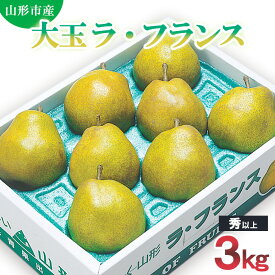 【ふるさと納税】山形市産 大玉ラ・フランス 秀 以上 3kg (7玉～10玉) fz20-502 ラフランス 洋梨 フルーツ 果物 お取り寄せ 送料無料 洋なし