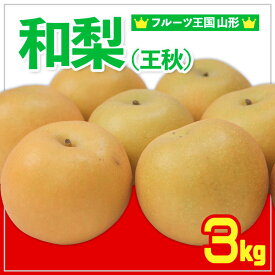 【ふるさと納税】☆フルーツ王国山形☆和梨 (王秋) 秀品 3kg【令和8年産先行予約】FS24-777くだもの 果物 フルーツ 山形 山形県 山形市 お取り寄せ 先行予約 2026年産