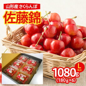 【ふるさと納税】山形産 さくらんぼ 佐藤錦 L以上 1080g(180g×6パック入) 【令和8年産先行予約】FS25-639 くだもの 果物 フルーツ 山形 山形県 山形市 お取り寄せ 2026年産