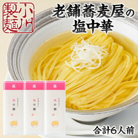 【ふるさと納税】老舗蕎麦屋の塩中華 1袋/約2人前×3袋 (合計6人前) [小川製麺所] FZ24-183