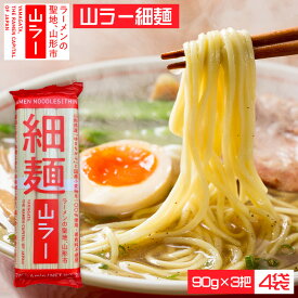 【ふるさと納税】山ラー細麺 (90g×3把)×4袋 FY25-240