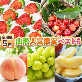【ふるさと納税】【定期便5回】山形人気果実ベスト5 FY25-284