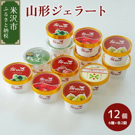 【ふるさと納税】山形ジェラート 12個 詰合せ ( 6種類 各 2個 100ml /個 ) ジェラート アイス ジェラートマエストロ