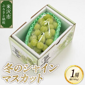 【ふるさと納税】【先行予約】 令和7年産 【数量限定】 冬のシャインマスカット 1房（700g以上） 2025年12月上旬～ お届け 2025年産 種無し 皮ごと食べられる マスカット 葡萄 ぶどう ブドウ フルーツ 果物 くだもの 山形県産 米沢市