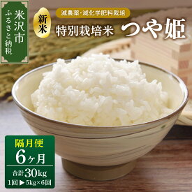 【ふるさと納税】《 先行予約 》【 隔月定期便 全6回 / 令和6年産 新米 】 つや姫 5kg × 6回 計 30kg 〈2024年10月から偶数月配送〉特別栽培米 減農薬・減化学肥料栽培 ブランド米 産地直送 2024年産 精米 米 山形 ご飯 おにぎり 弁当 お取り寄せ 送料無料 山形県 米沢市