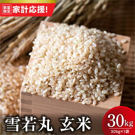 【ふるさと納税】【家計応援】【 令和7年産 】 雪若丸 玄米 30kg （ 30kg × 1袋 ） 産地直送 2025年産 ゆきわかまる ブランド米 5キロ 1袋 農家直送 米 こめ コメ お米 おこめ 白米 精米 ごはん ご飯 国産米 国産 常温 山形県 米沢市