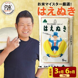 【ふるさと納税】米 令和7年産 はえぬき 5kg 【選べる定期便 3ヶ月 / 6ヶ月】 精米 白米 お米 令和7年産 定期便 3ヶ月定期便 6ヶ月定期便 全3回 全6回 おうちごはん 応援米 2025年産 国産米 送料無料 ブランド米 お米マイスター 山形県 米沢市