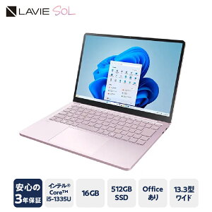yӂ邳Ɣ[ŁzyVizp\R LAVIE Direct SOL Ce Core i5-1335U vZbT[ 2024N11f 13.3C` Office Windows11 16GB  512GB SSD m[gp\R m[g PC V R` 