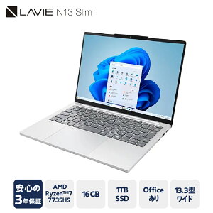 yӂ邳Ɣ[ŁzyVizp\R LAVIE Direct N13 Slim AMD Ryzen 7 7735HS vZbT 2024N11f 13.3C` Office Windows11 16GB  1TB SSD m[gp\R m[g PC V R` đs 