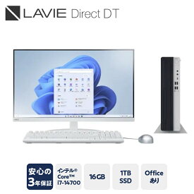 【ふるさと納税】【新品】パソコン LAVIE Direct DT　2025年01月発売モデル インテル&#174; Core&#153 i7-14700 プロセッサー 24型ワイド Office Windows11 16GB メモリ 1TB SSD デスクトップパソコン デスクトップ PC 新生活 山形県 米沢市 送料無料