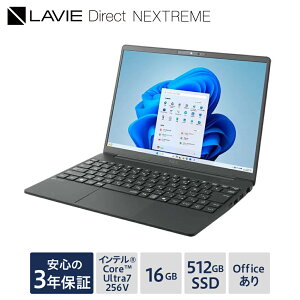 yӂ邳Ɣ[ŁzyViz m[gp\R 2025N09f NEC LAVIE Direct NEXTREME 13.3^Ch Ce Core&#153 Ultra 7 vZbT[ 256V Windows11 HOME 16GB  512GB SSD Microsoft office tXg