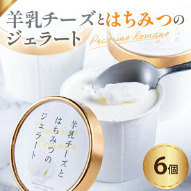 【ふるさと納税】 羊乳 チーズ と はちみつ の ジェラート 6個 ( 1個 120ml ) 羊乳チーズ はちみつ イタリア産 ペコリーノロマーノ D.O.P使用 アイス デザート スイーツ 羊乳チーズ 贈答 贈り物 ギフト プレゼント お試し 山形県 米沢市