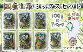 【ふるさと納税】国産山菜ミックスセット 100g×7パック A01-755 | 山形県鶴岡市 山形 鶴岡 楽天ふるさと 納税 支援 東北 返礼品 山菜 セット 野菜 やさい お取り寄せ ご当地 特産品 食品 食べ物 食料品 取り寄せ さんさい 山の幸 国産 国産山菜 お土産 支援品 土産