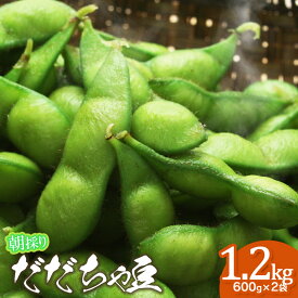 【ふるさと納税】【令和8年産先行予約】 鶴岡市特産　朝採りだだちゃ豆（枝豆） 1.2kg（600g×2袋）【選べる発送週】8/3頃〜お届け　鮮度保持袋 チャックつき大袋 自家採種 朝採り 新鮮