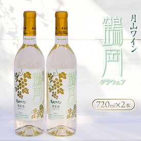 【ふるさと納税】限定 月山ワイン 鶴岡デラウェア 白ワイン2本セット 720ml×2本 A25-202 | 山形県 鶴岡市 ふるさと 納税 お酒 地酒 支援 飲み比べセット 返礼品 特産品 名産品 アルコール