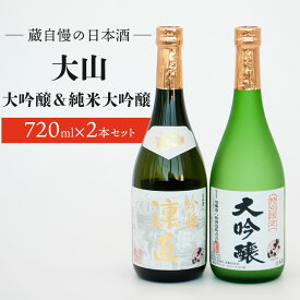 【ふるさと納税】蔵自慢の日本酒　大山 大吟醸＆純米大吟醸 2本セット　大山 特別限定 大吟醸720ml・大山 純米大吟醸 吟雅凛匠（ぎんがりんしょう）720ml